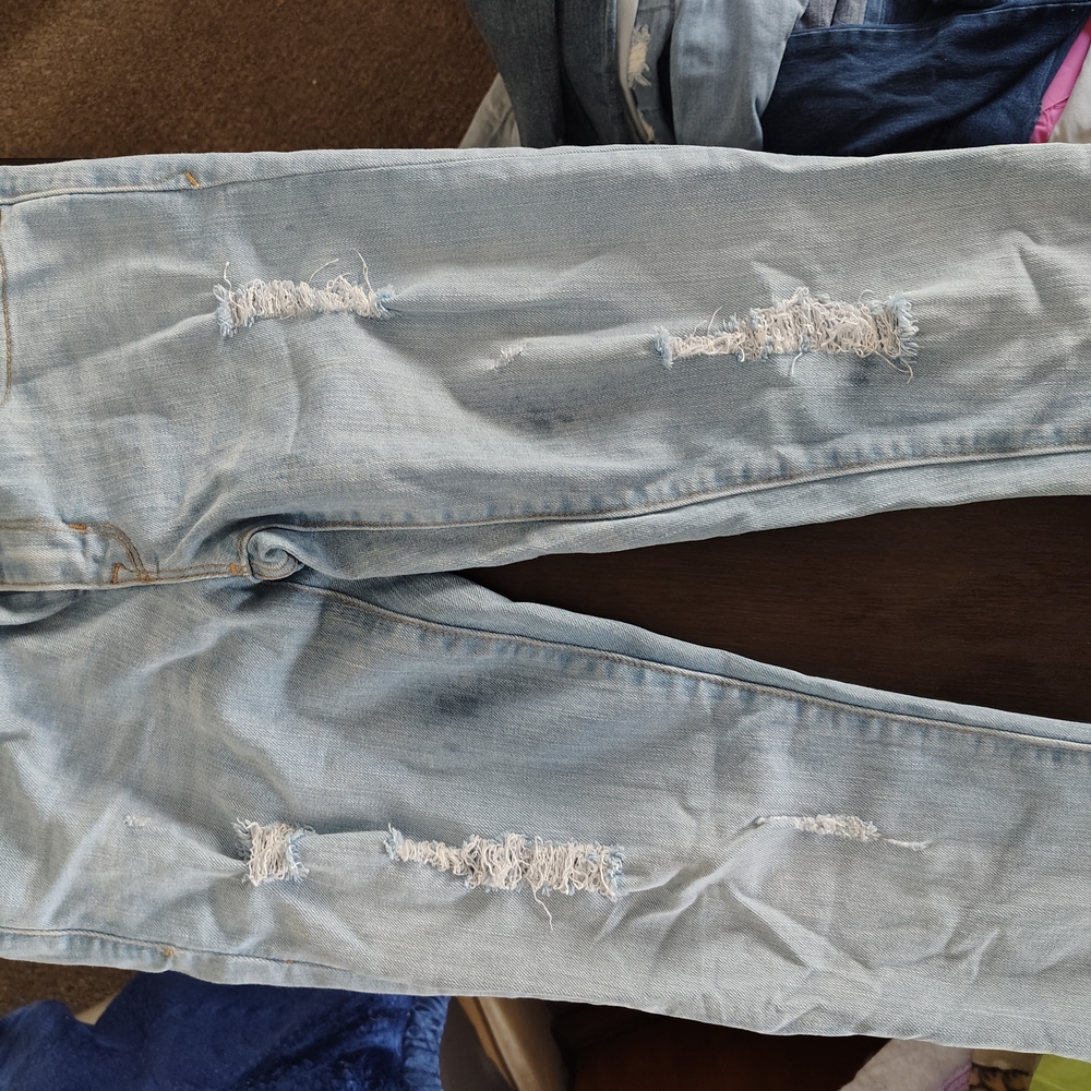 GAP Light Blue Distressed Skinny Jeans